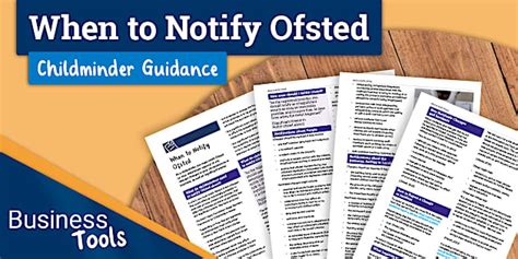 Childminder Guidance: When to Notify Ofsted