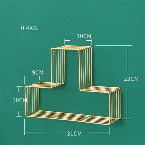 Modern Metal Hanging Shelf - Gold Online - Premium Wall Shelf | Nestasia