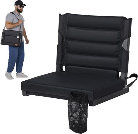 Amazon.com: LOENIY Folding Stadium Seats for Bleachers with Back ...