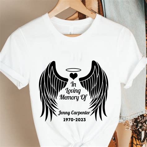 Custom Wings Memorial Shirts,in Loving Memory of T-shirts,personalized ...