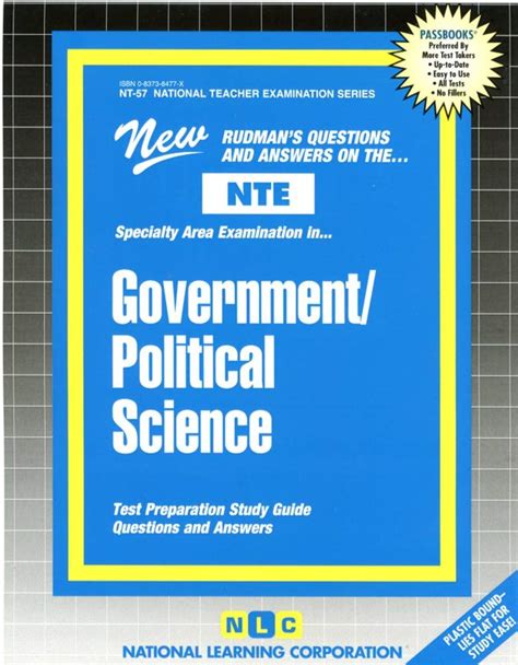 GOVERNMENT/POLITICAL SCIENCE: Passbooks Study Guide (National Teacher ...