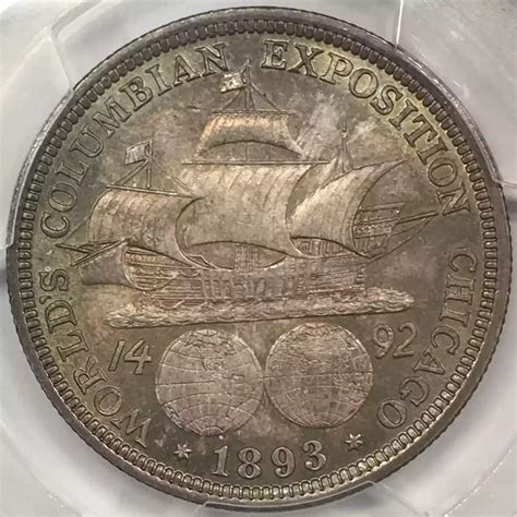 1893 World's Columbian Exposition Commemorative Half Dollar PCGS MS-65 ...