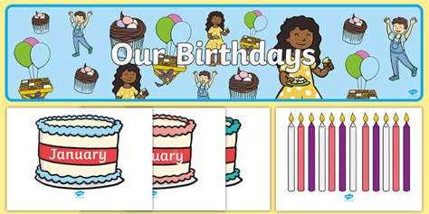 👉 Editable Birthday Display Set (Cakes)