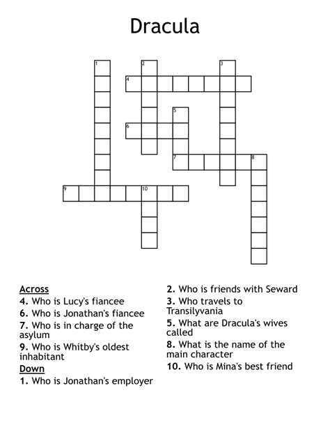 Jonathans Wife In Dracula Crossword - prntbl.concejomunicipaldechinu.gov.co