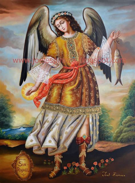 Arcángel San Rafael 100 x 70 cm Óleo sobre tela | San rafael arcángel ...