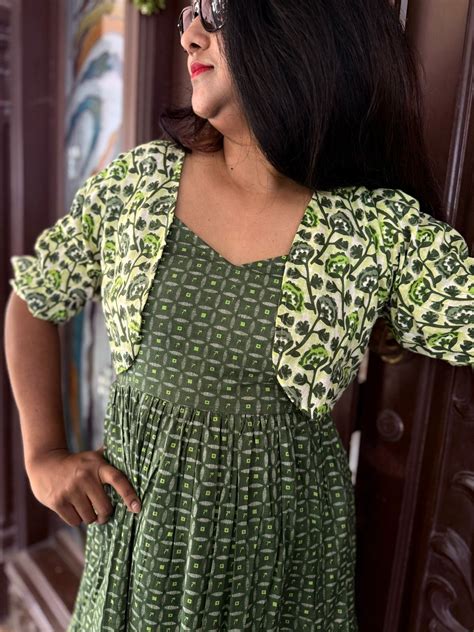 Green Cotton Overcoat Dress Set – Reybha Couture
