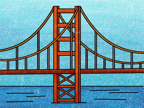 Golden Gate Bridge Drawing Step By Step Golden Gate Bridge San