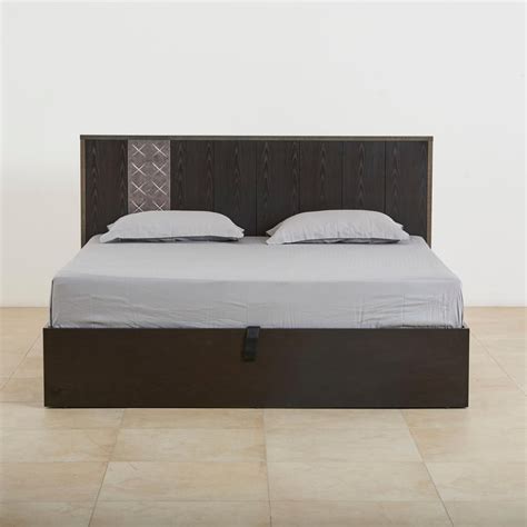 Buy Salvador Jordi Brown Engineered Wood Queen Bed with Hydraulic ...