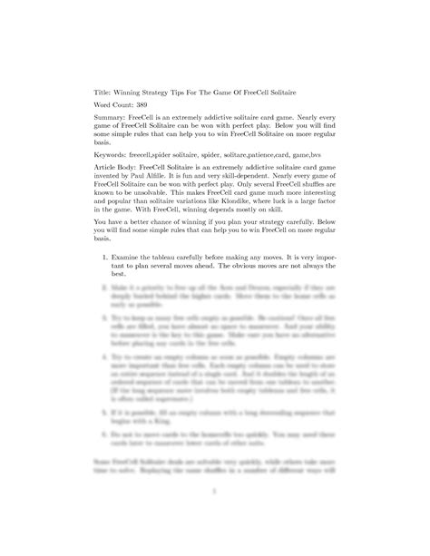 Image result for FreeCell Strategy Tips