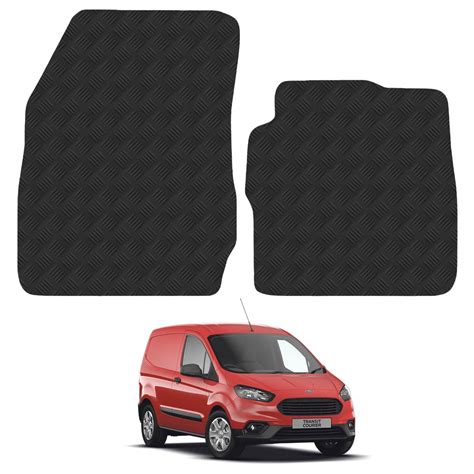 Floor Mats for Ford Transit Courier (2014+) Rubber Tailored Fit Van Mat ...