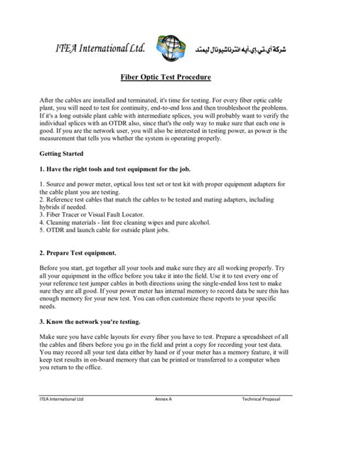 Image result for OTDR Testing Procedure