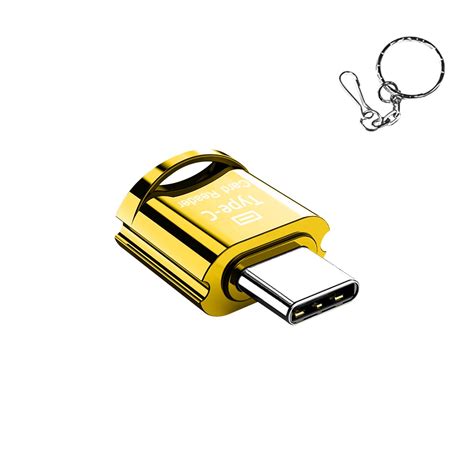 Verilux® TF Card Reader Type C Micro TF Card Reader Golden TF Card ...