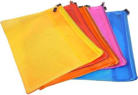 JARANI A4 Size Waterproof Zipper Envelope Mesh Pouch/Documents Holder ...