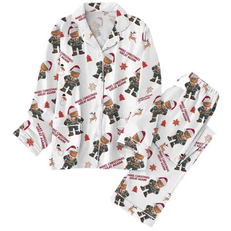 Trump Gingerbread Christmas Pajama Set - Nouvette