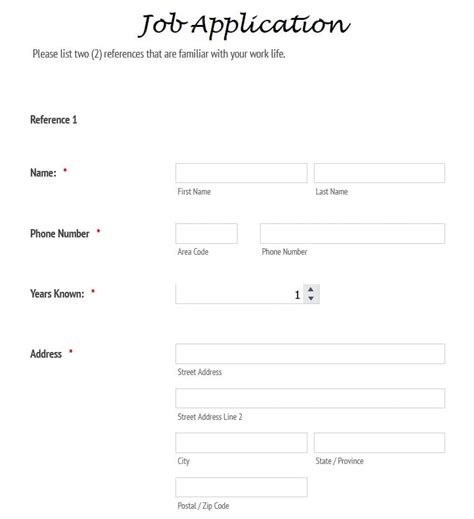 Image result for Basic Job Application