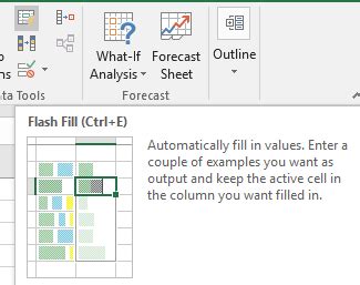 Excel Flash Fill Not Working 的图像结果