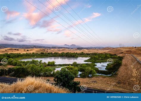 Marsh Creek Reservoir at Sunrise Stock Image - Image of landscape ...