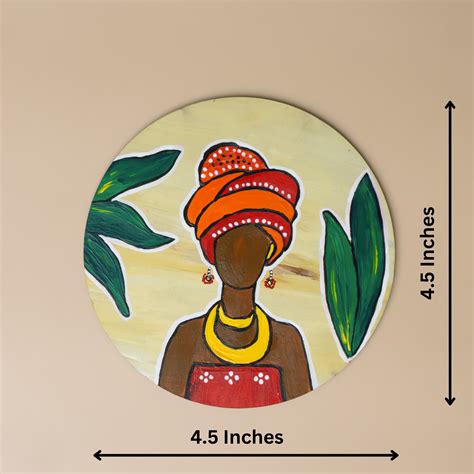 Beautiful African Woman Miniature Art on MDF with Wooden Easel Stand ...