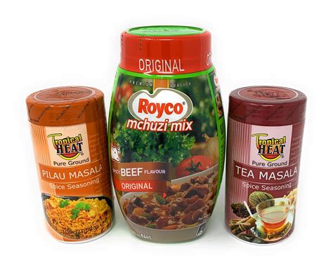 Bundle of 3 Aromatic & Flavored Spices: Tropical Heat Pilau Masala, Royco Spicy Beef Flavor ...