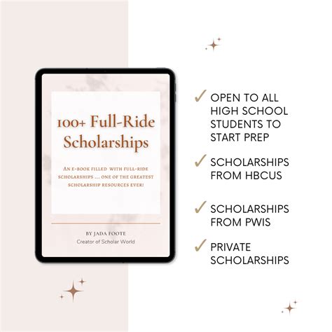 The Full-Ride Scholarship eBook : Over 100 Scholarships Included ...