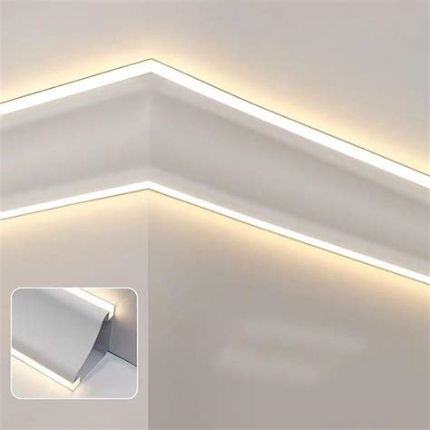 Amazon.com: Jievmrs Crown Molding Led Indirect Lighting, Baseboard Led ...