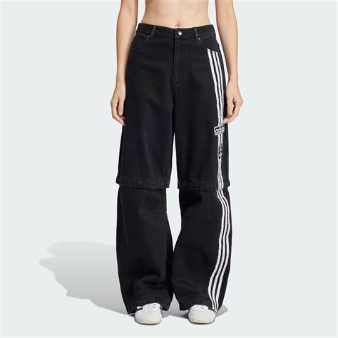 adidas Adibreak Denim Two-In-One Pants - Black | adidas India
