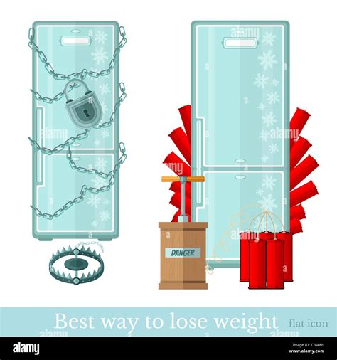 Set of refrigerators. Best way to lose weight Stock Vector Image & Art - Alamy