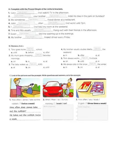 Image result for Present Simple Writing Practice