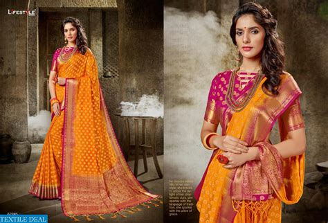 LIFESTYLE VARMALA VOL 2 SILK RICHPALLU SARIS FOR DIWALI COLLECTION ...