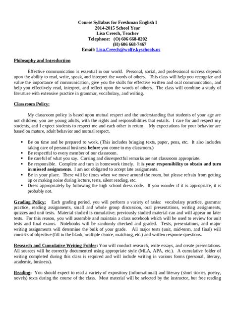 Image result for English Freshman Course Module