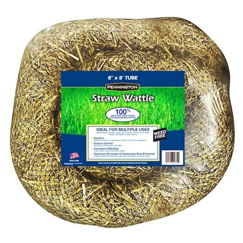 Pennington 8-ft x 8-in Straw Brown Wattle in the Erosion Control ...