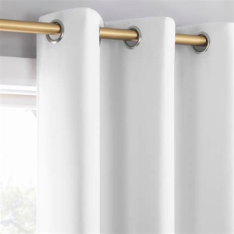 Sun Zero 63-in White Blackout Interlined Grommet Curtain panel pair in ...