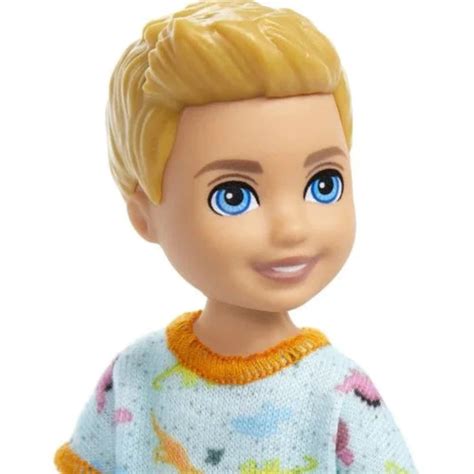Barbie Chelsea Doll, Small Boy Doll Wearing Removable One-Piece With D ...