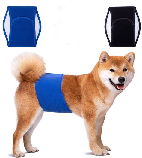 Buy KUTKUT 2 Pcs Male Dog Diapers, Washable & Reusable Belly Bands for ...