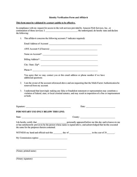 48 Free Affidavit of Identity Forms (MS Word) ᐅ TemplateLab