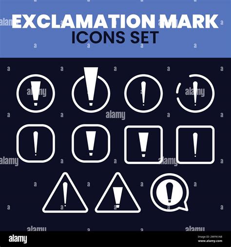 Exclamation Mark Icons Set Vector Exclamation Mark Icons Warning Sign ...