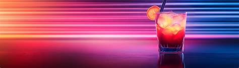 Glowing abstract neon lines creating a cocktail shaker silhouette ...