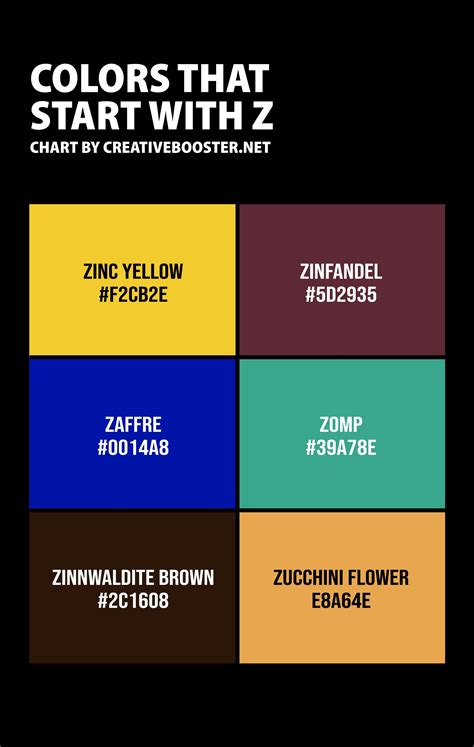 Best colors that start with z names and color codes – Artofit