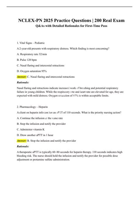 NCLEX-PN Pharmacology 2025 Practice Questions | 200 Real Exam Q&As with ...