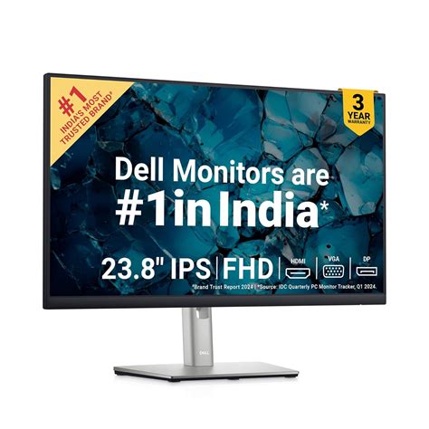 Dell-P2422H 24" (60.96 cm) FHD Monitor, IPS Panel, Low BlueLight ...