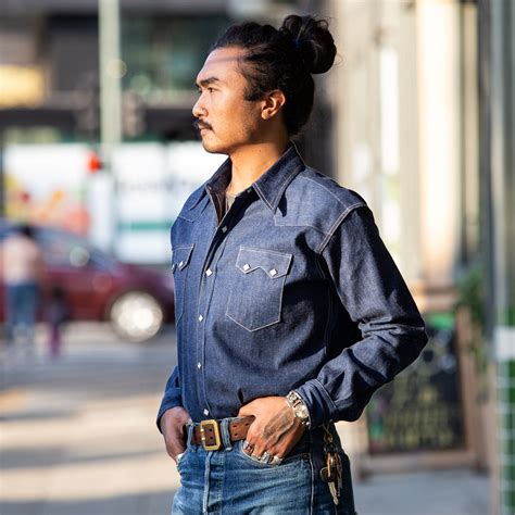 The Real McCoy's Denim Western Shirt / Sawtooth - Indigo – Standard & Strange
