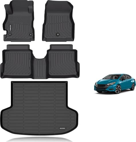 KELCSEECS® Floor Mats & Cargo Liner Custom for 2020-2025 Nissan Versa ...