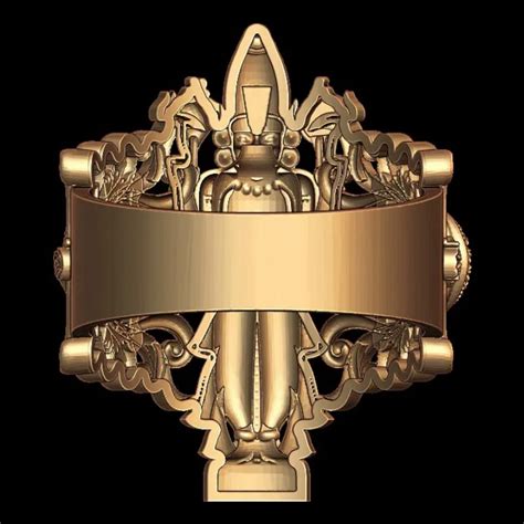 Download Lord Balaji Kada Ring CAD Design | Jewelry STL File