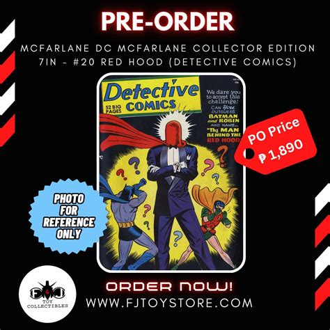 McFarlane DC MCFARLANE COLLECTOR EDITION 7IN - #20 RED HOOD (DETECTIVE ...