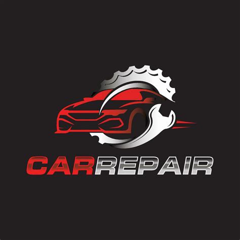 Minimalist car repair logo design template. Car repair service logo 24263955 Vector Art at Vecteezy