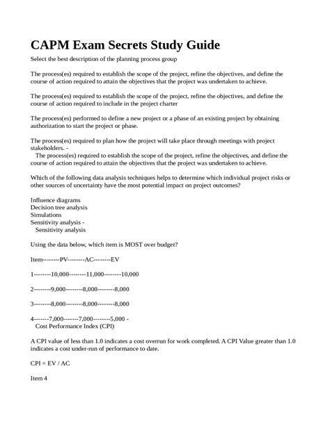 Image result for CAPM Exam Tips