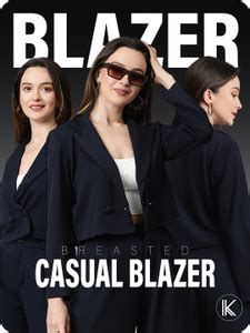 KOTTY Solid Single Breasted Casual Women Blazer - Buy KOTTY Solid ...