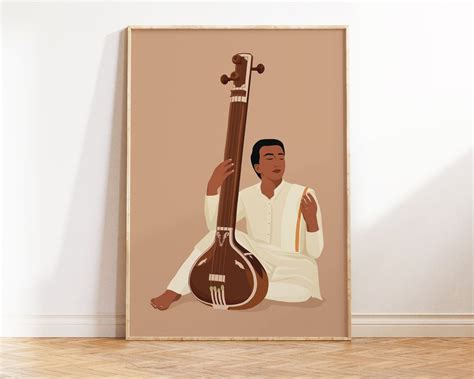Buy Indian Man Playing Tanpura Art, Desi Art, Indian Art, South Indian ...