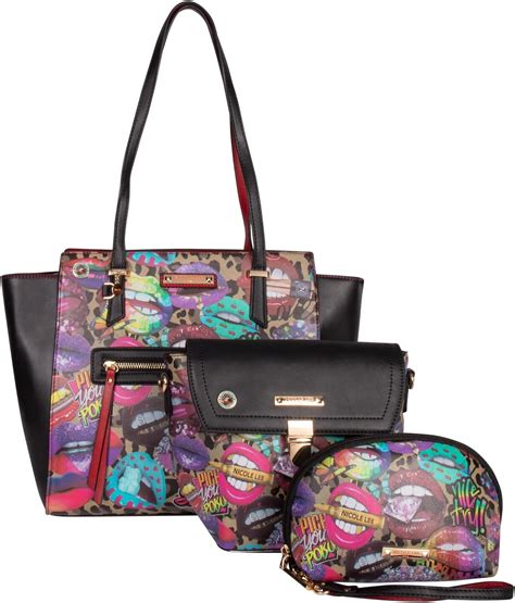 Nicole Lee Set de 3 piezas: Shopper, Cruzada y Cosmetiquera All Emotion SS23 : Amazon.com.mx ...