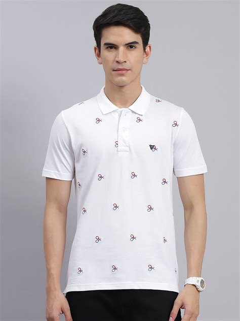 Buy Men White Printed Cotton Blend T-Shirt Online in India - Monte Carlo